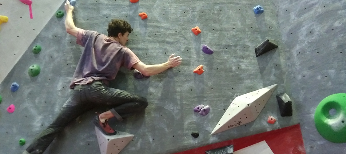 Climber Bouldering at LCC