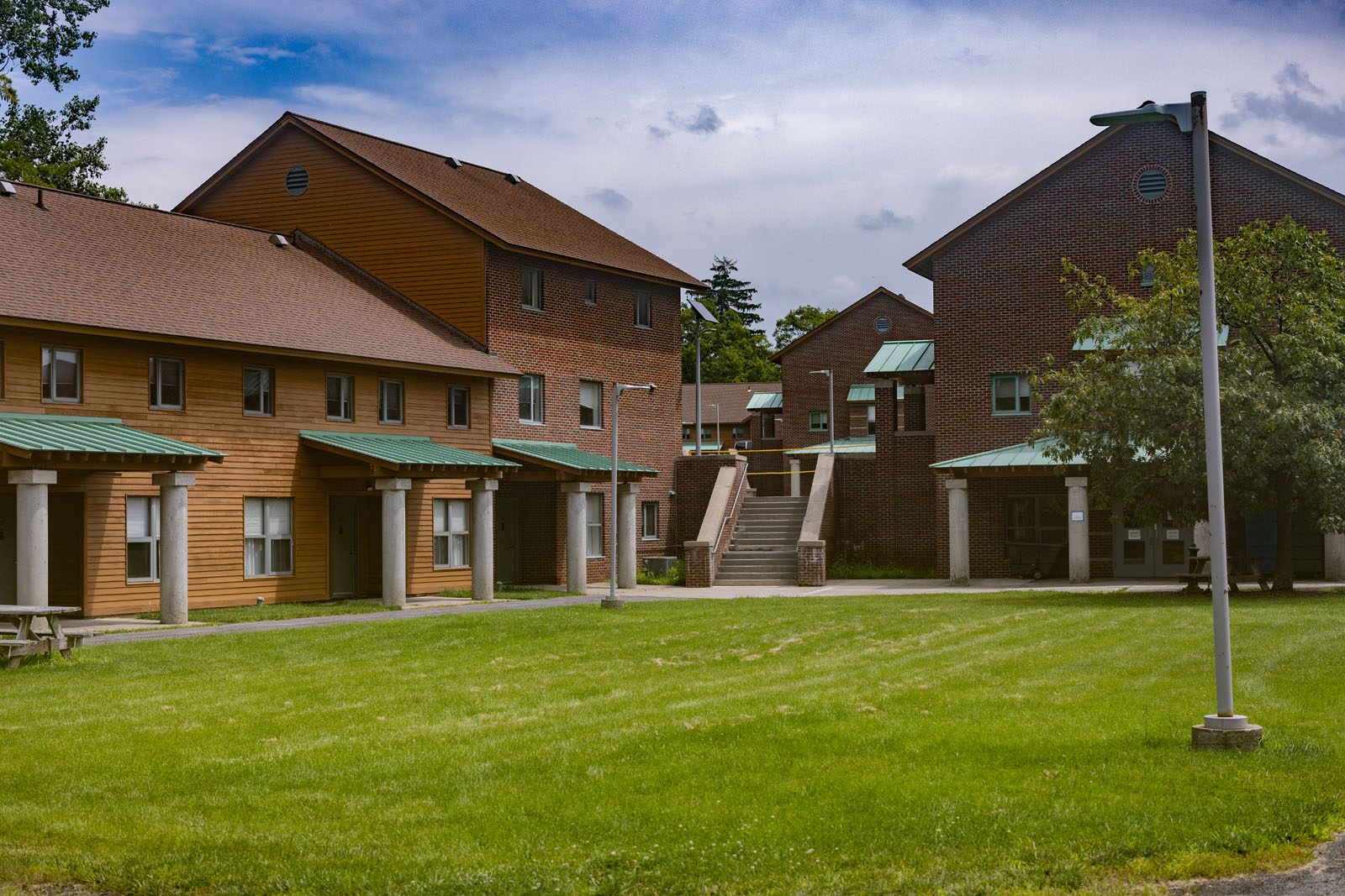 Townhouse Apartments building and courtyard