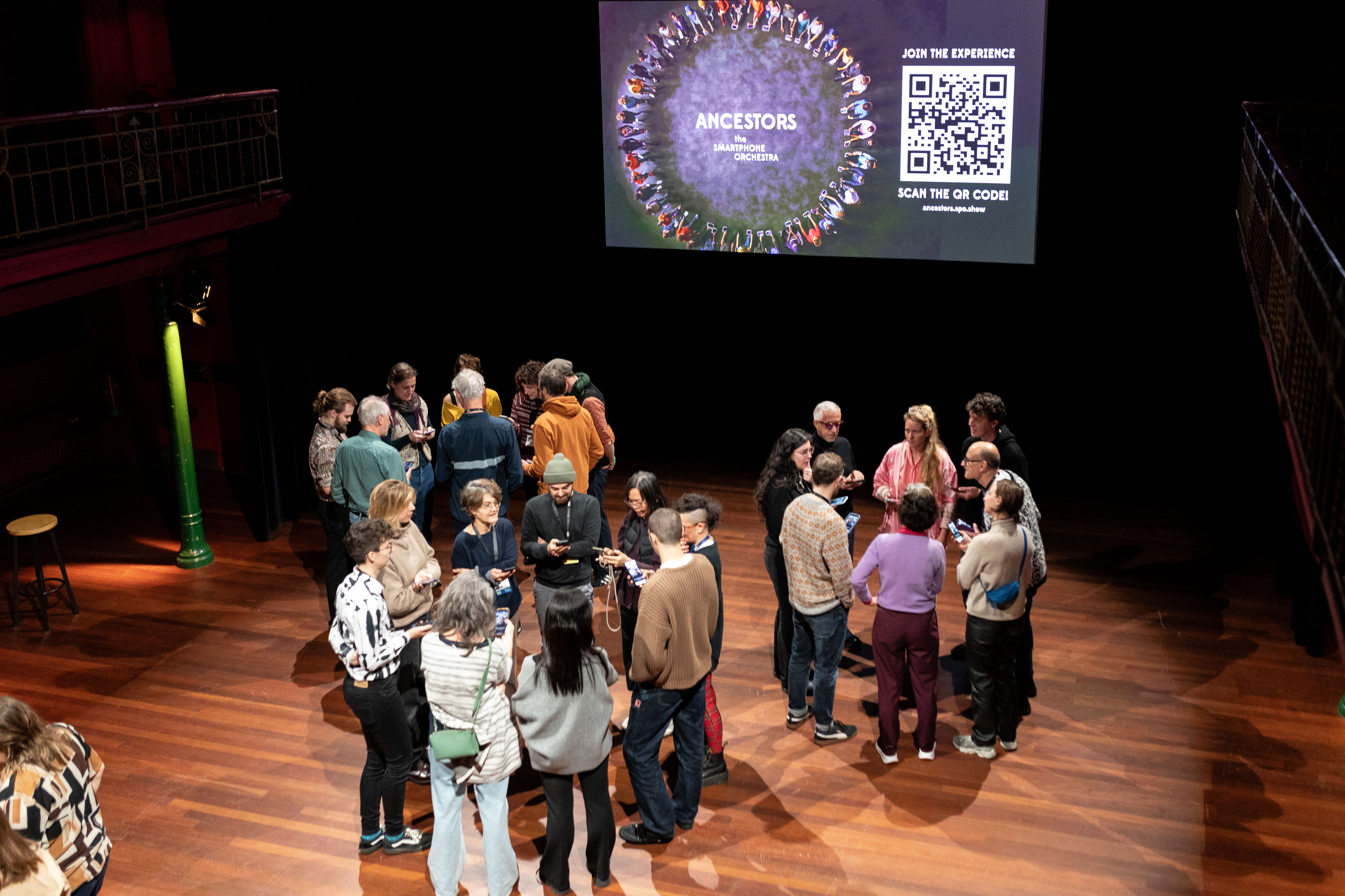 people standing in circles