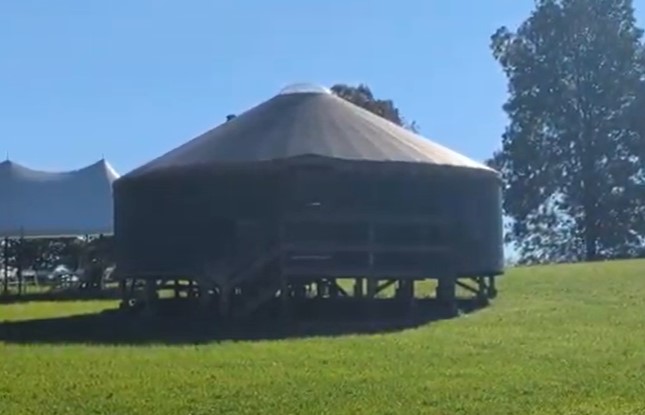 yurt in field