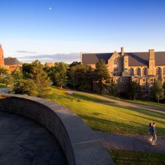 Sunset on north view of the Straight