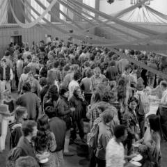 Students in Memorial Room for 50th anniversary