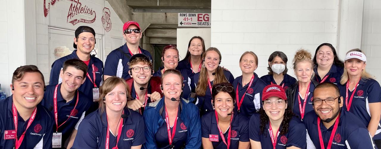 SCL Staff poses for group photo at New Student Convocation, Aug 2022.