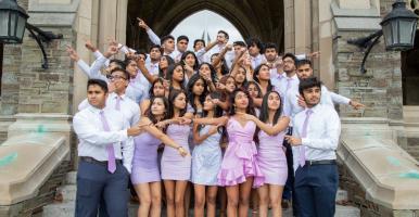 Members of Big Red Raas pose for team photo.