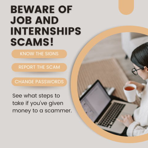 Beware of job and Internship Scams